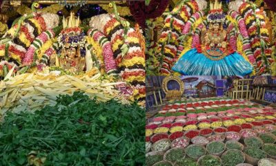 4 tons of flowers offered to Sri Padmavati Ammavari Amman in Trichy