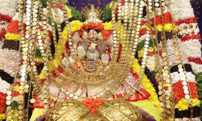 Gaja Vahana Seva held on the fifth day at the Padmavathy Amman Temple, Trichanu
