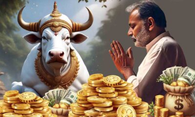 The worship of Nandi, which brings good luck